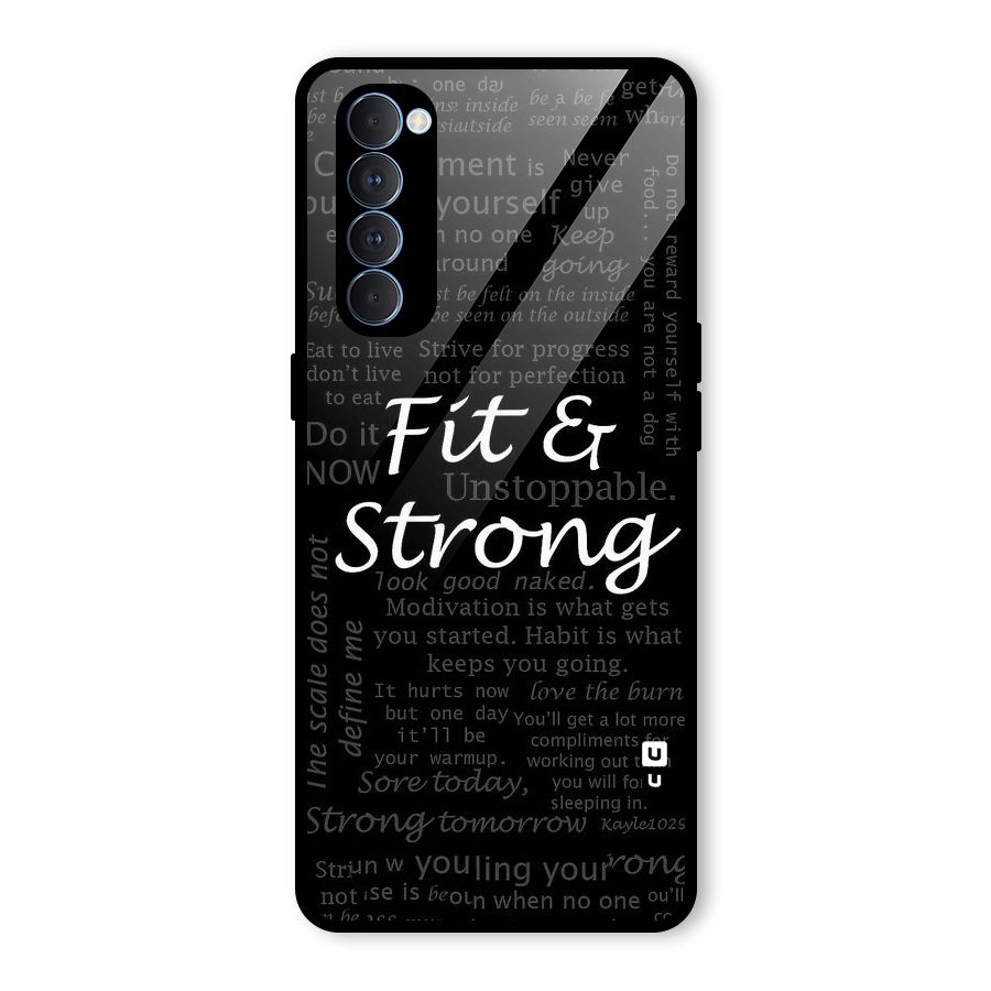 Fit And Strong Glass Back Case for Oppo Reno4 Pro