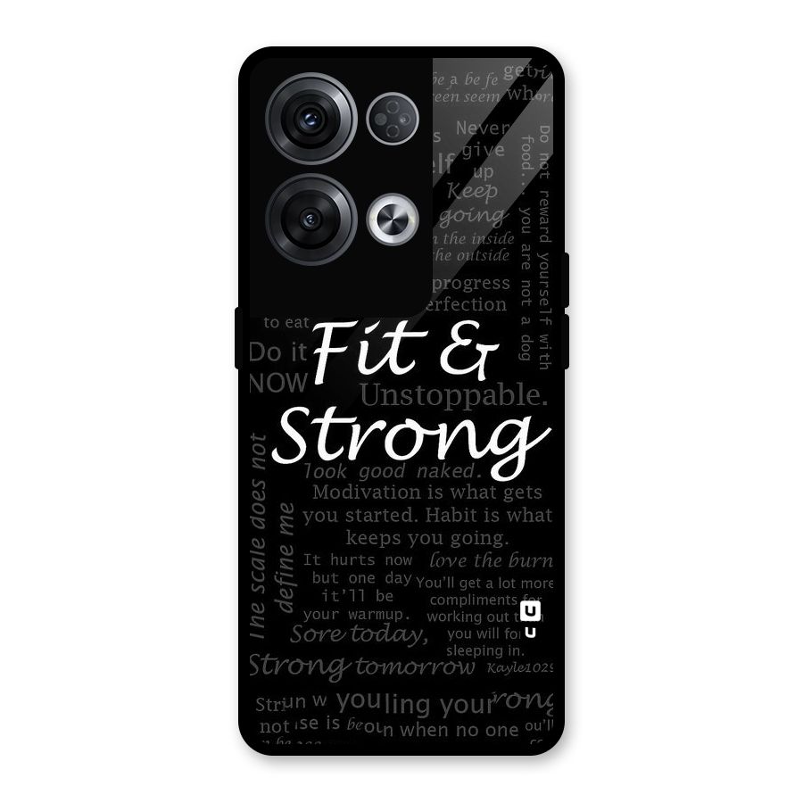 Fit And Strong Glass Back Case for Oppo Reno8 Pro 5G