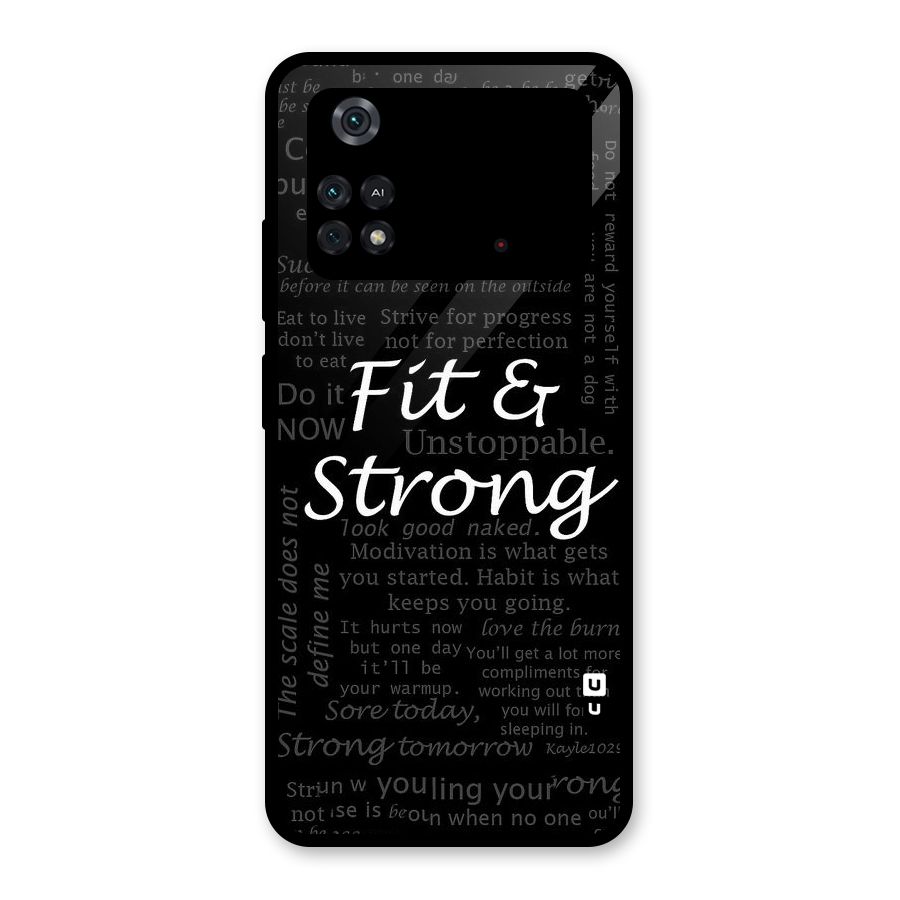 Fit And Strong Glass Back Case for Poco M4 Pro 4G