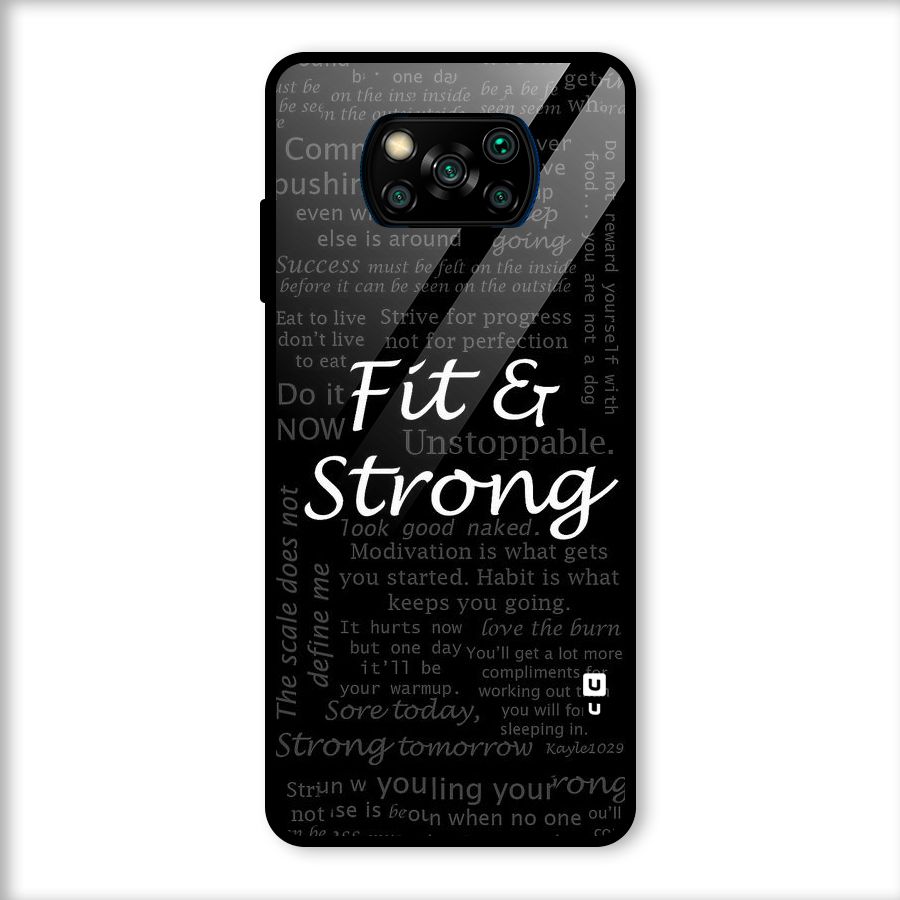 Fit And Strong Glass Back Case for Poco X3