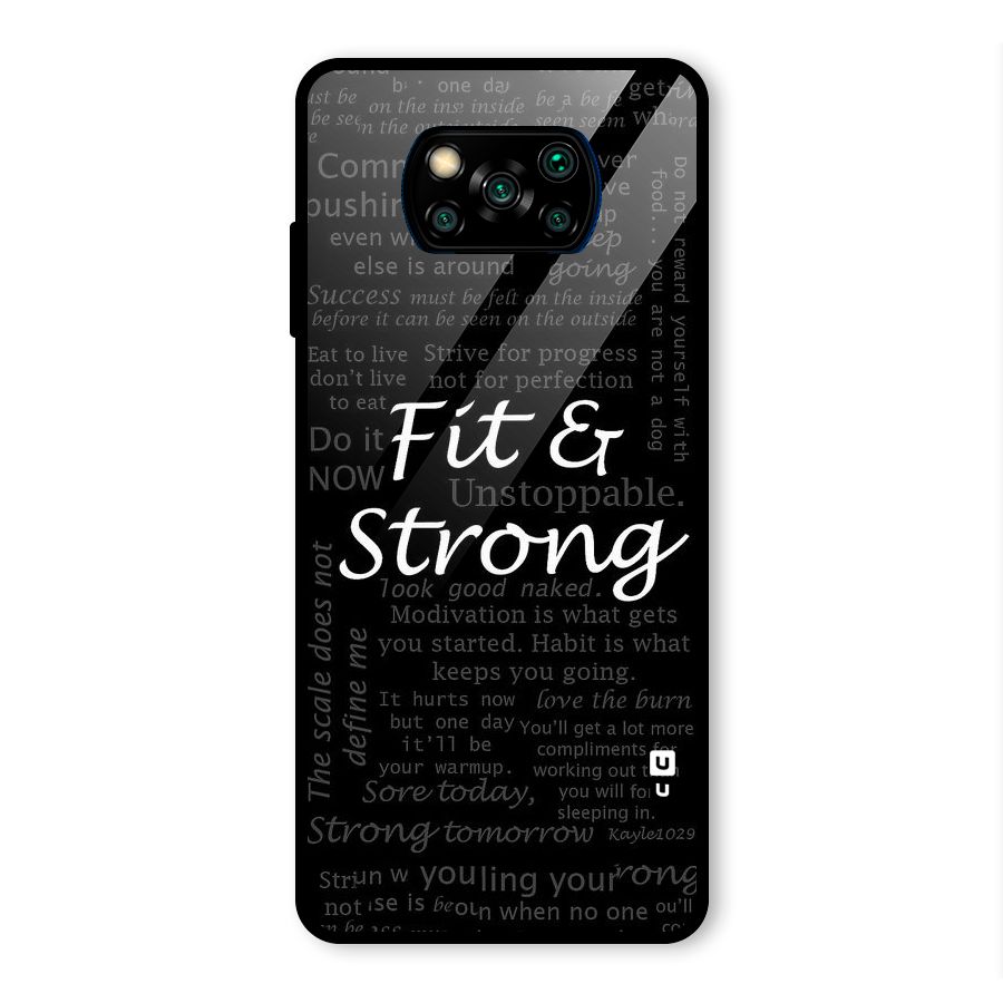 Fit And Strong Glass Back Case for Poco X3 Pro