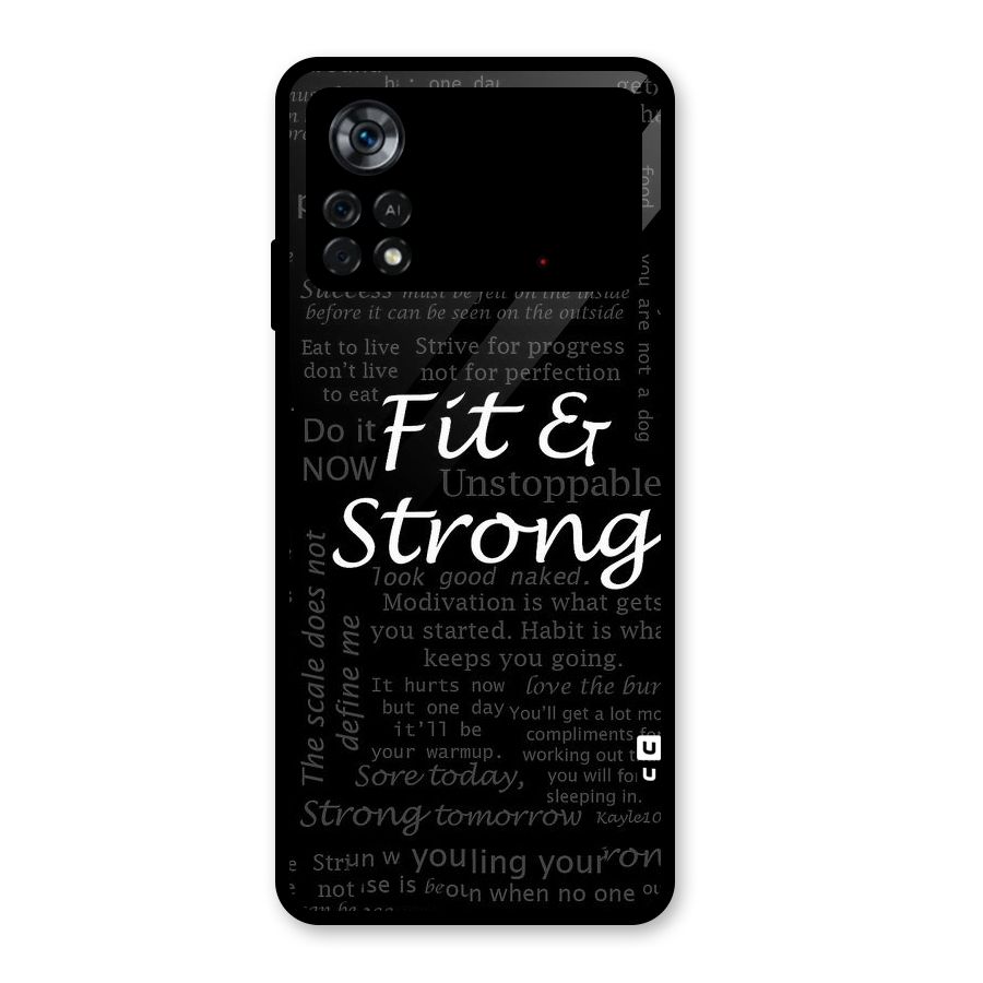 Fit And Strong Glass Back Case for Poco X4 Pro 5G