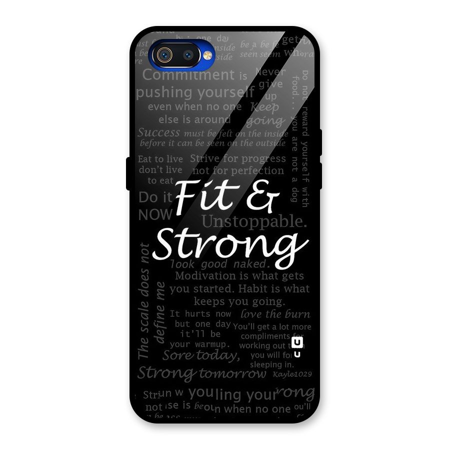 Fit And Strong Glass Back Case for Realme C2