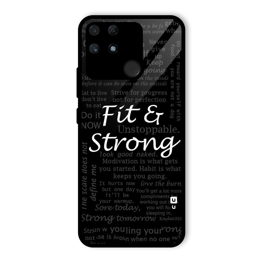 Fit And Strong Glass Back Case for Realme Narzo 50A
