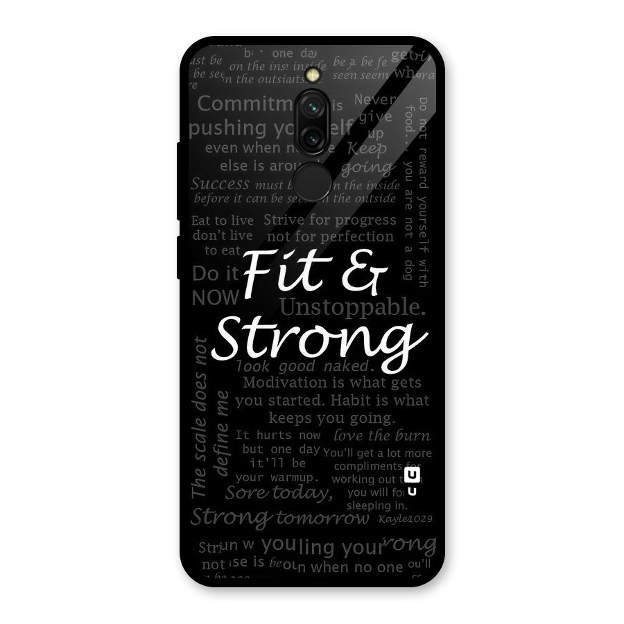 Fit And Strong Glass Back Case for Redmi 8