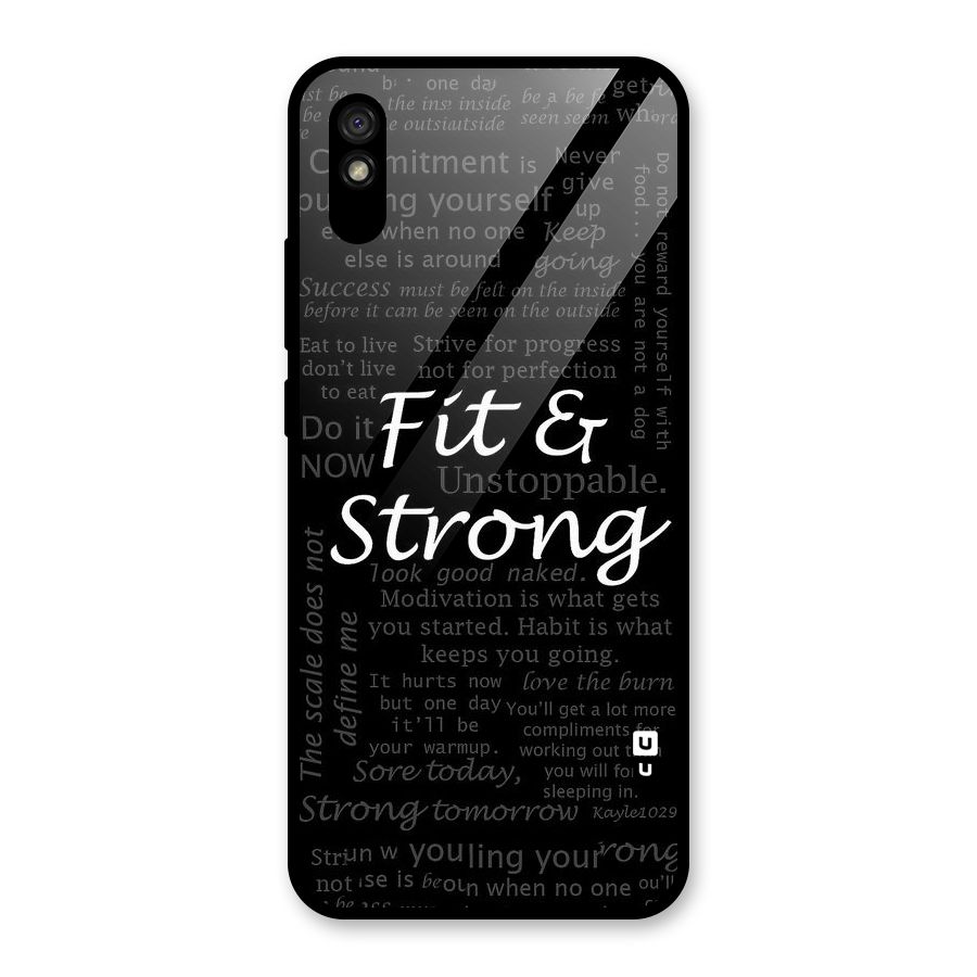 Fit And Strong Glass Back Case for Redmi 9A