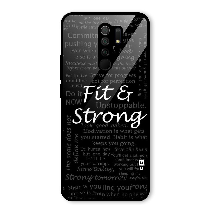 Fit And Strong Glass Back Case for Redmi 9 Prime