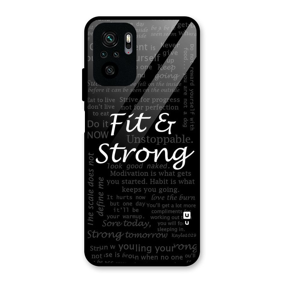 Fit And Strong Glass Back Case for Redmi Note 10