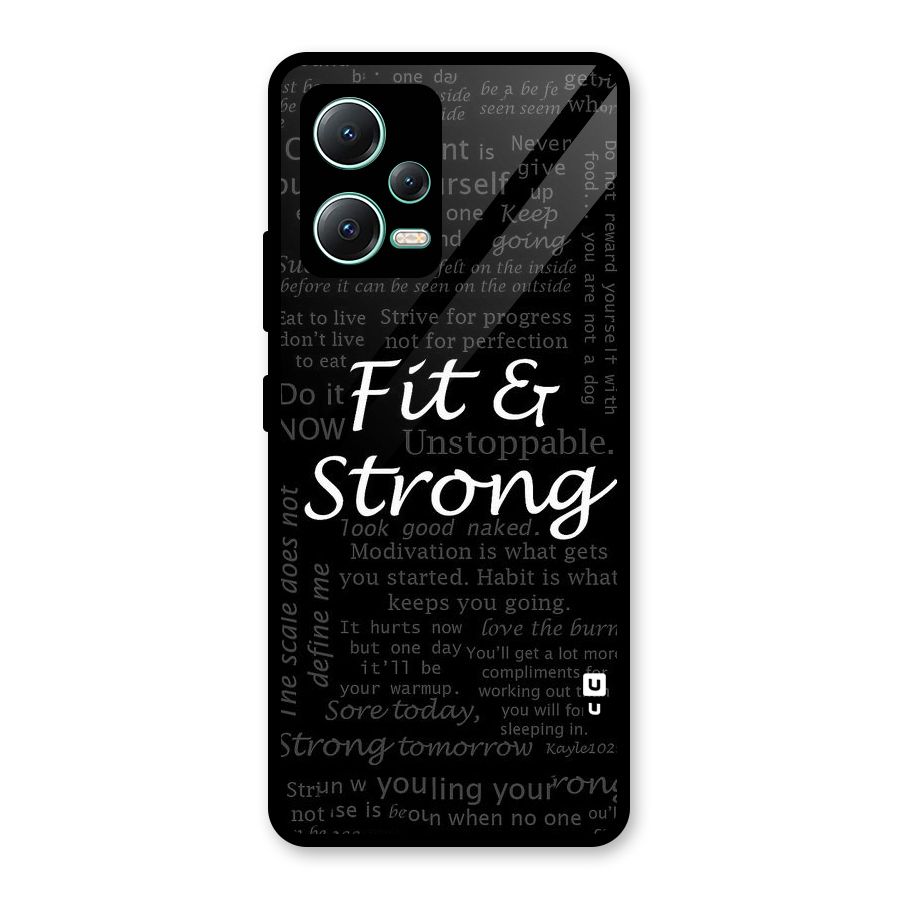 Fit And Strong Glass Back Case for Redmi Note 12 5G