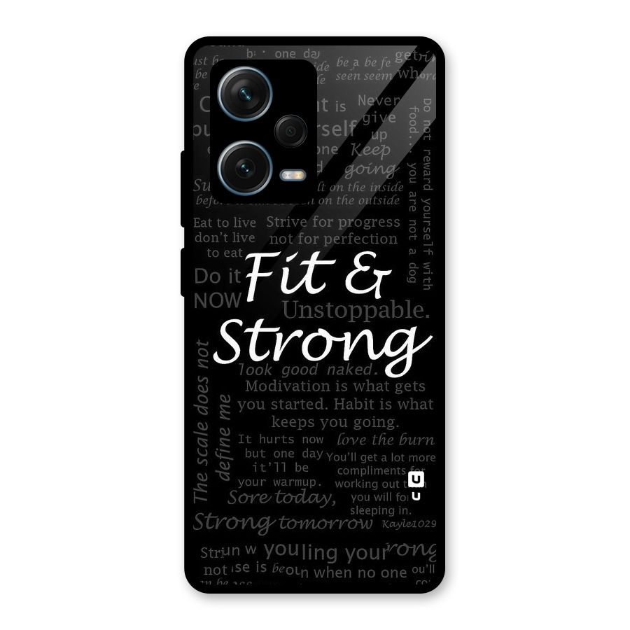 Fit And Strong Glass Back Case for Redmi Note 12 Pro Plus 5G