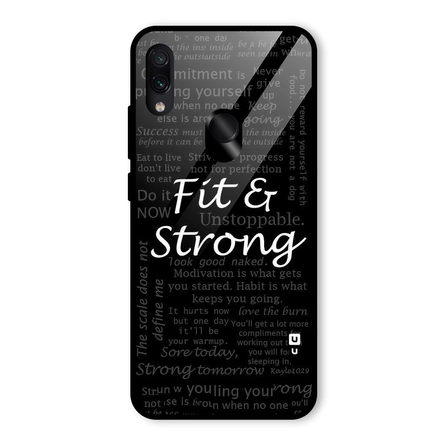 Fit And Strong Glass Back Case for Redmi Note 7S