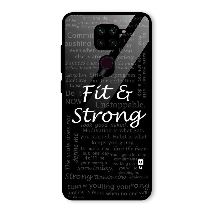 Fit And Strong Glass Back Case for Redmi Note 9