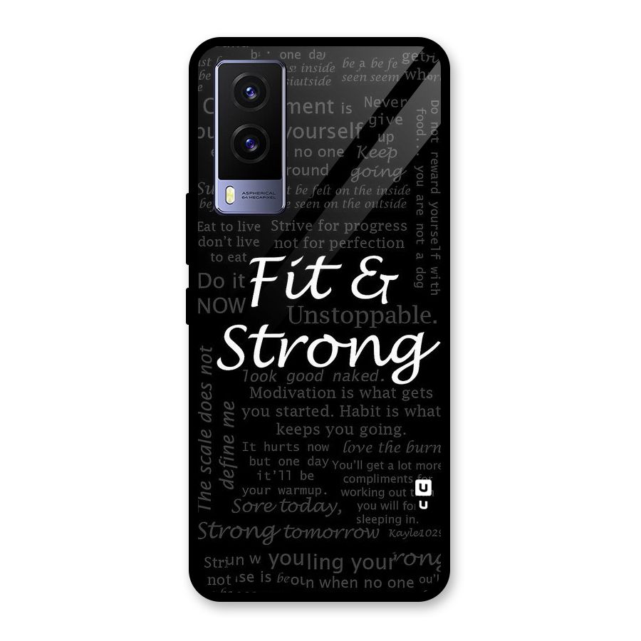 Fit And Strong Glass Back Case for Vivo V21e 5G