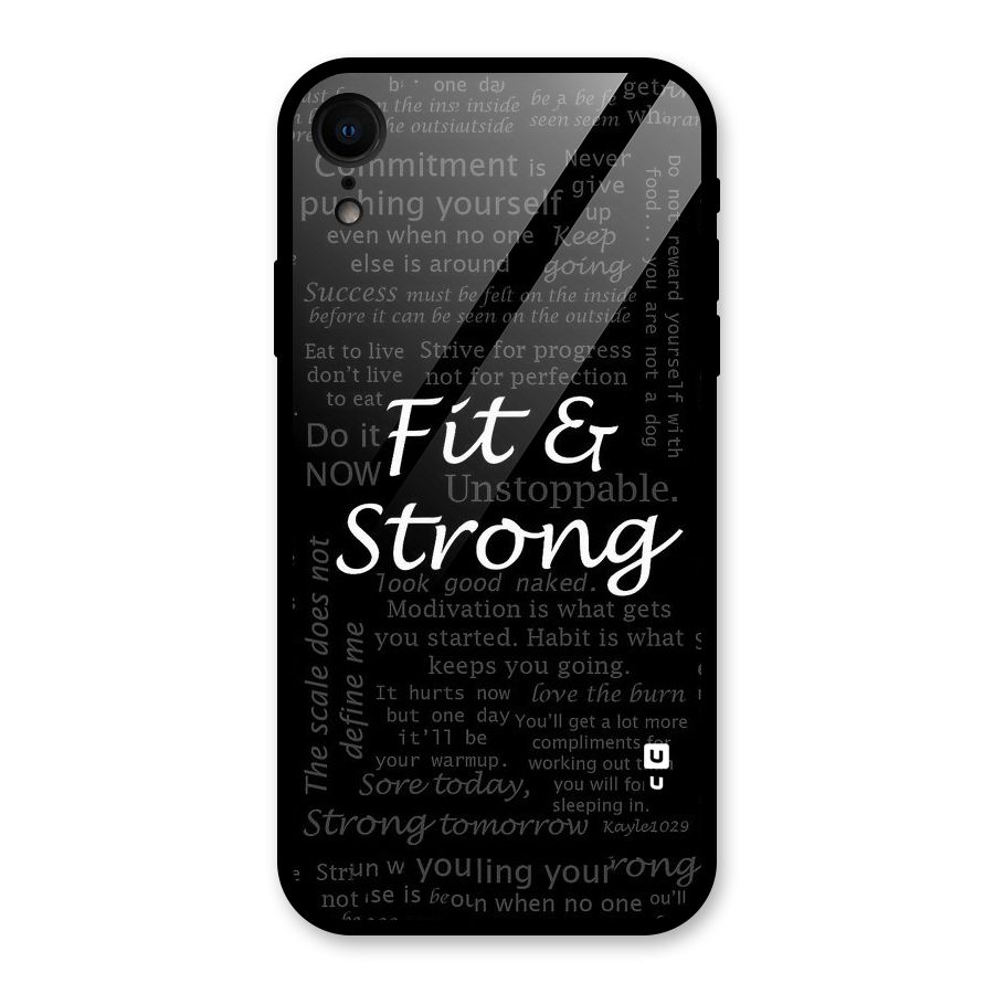 Fit And Strong Glass Back Case for XR