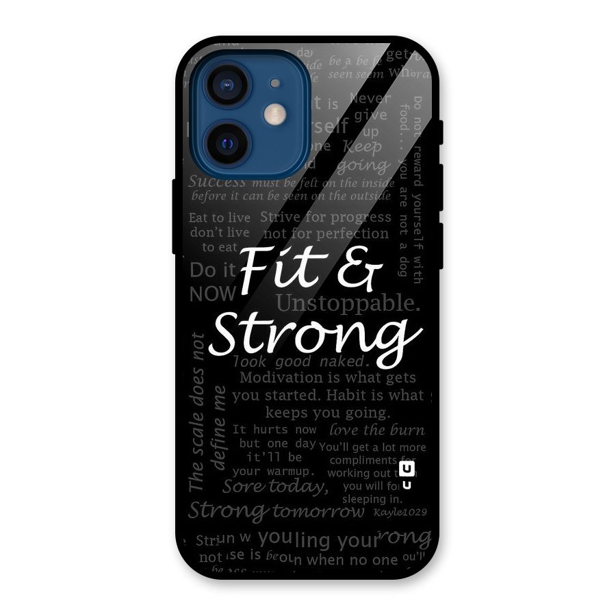 Fit And Strong Glass Back Case for iPhone 12 Mini