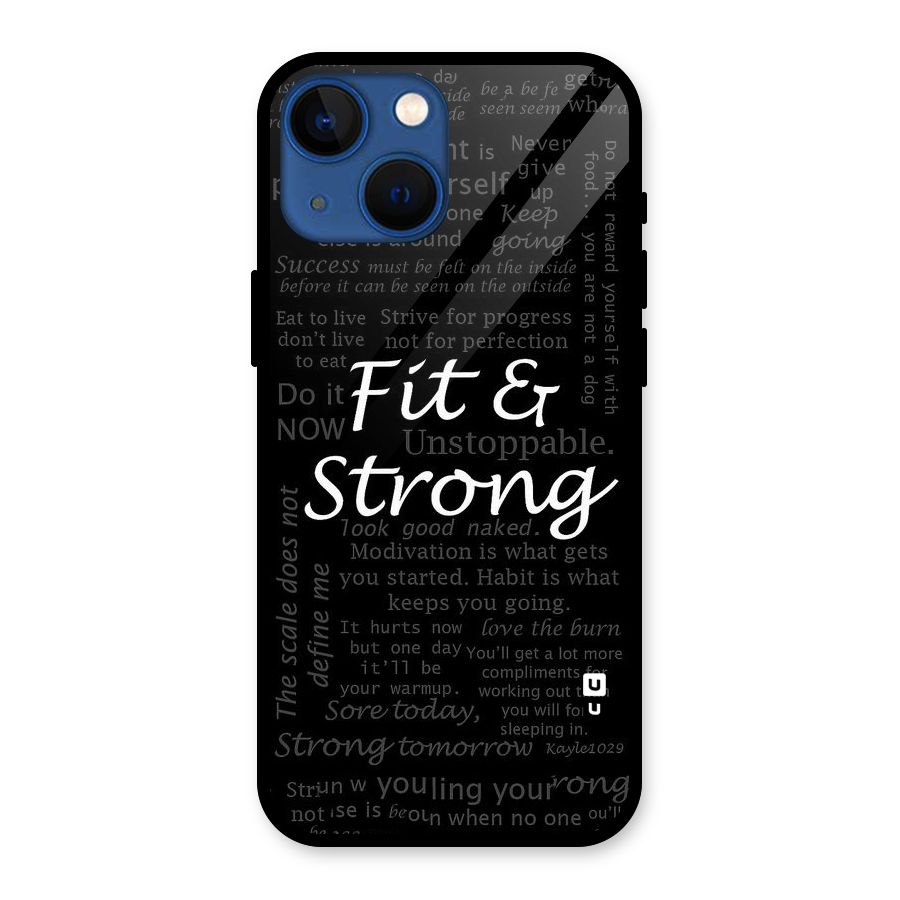 Fit And Strong Glass Back Case for iPhone 13 Mini