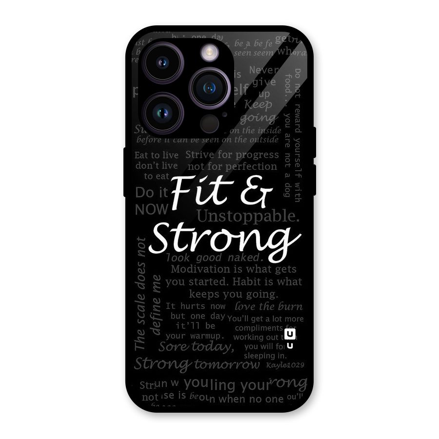 Fit And Strong Glass Back Case for iPhone 14 Pro