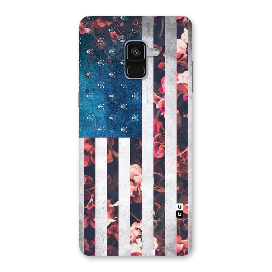 Flag Stripes Back Case for Galaxy A8 Plus