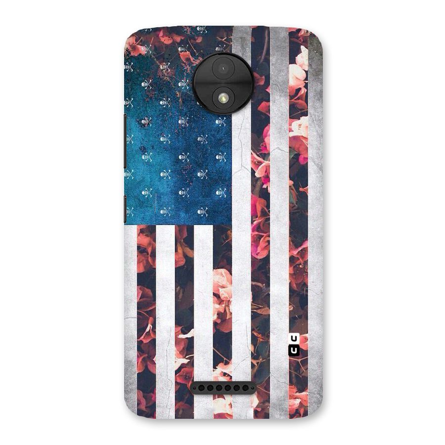 Flag Stripes Back Case for Moto C