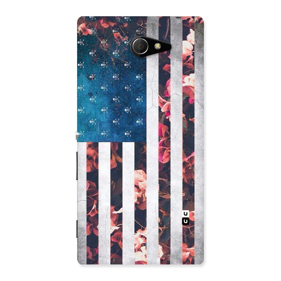 Flag Stripes Back Case for Sony Xperia M2