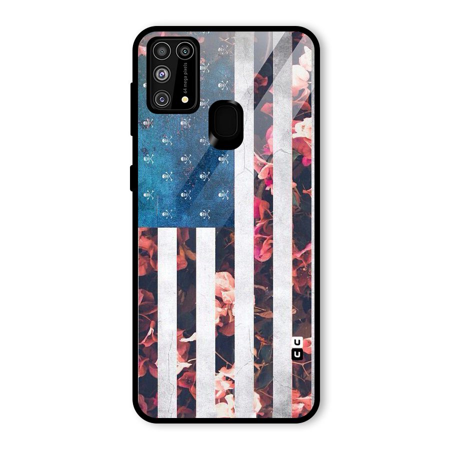 Flag Stripes Glass Back Case for Galaxy F41
