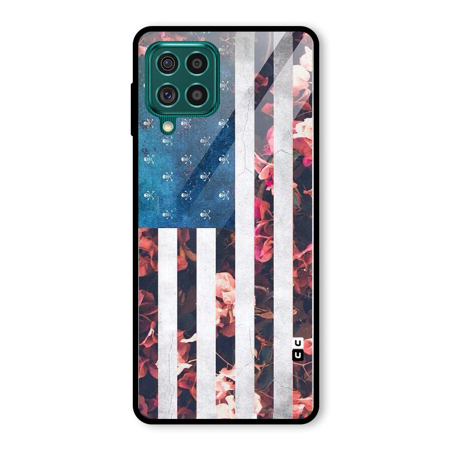 Flag Stripes Glass Back Case for Galaxy F62