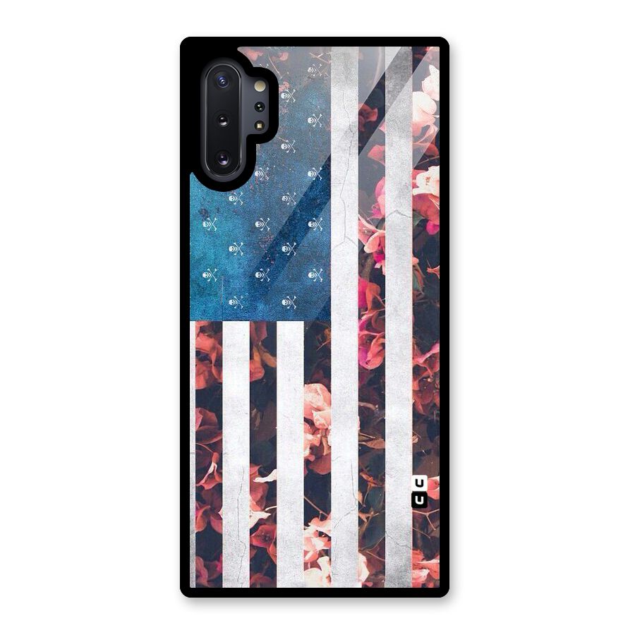 Flag Stripes Glass Back Case for Galaxy Note 10 Plus