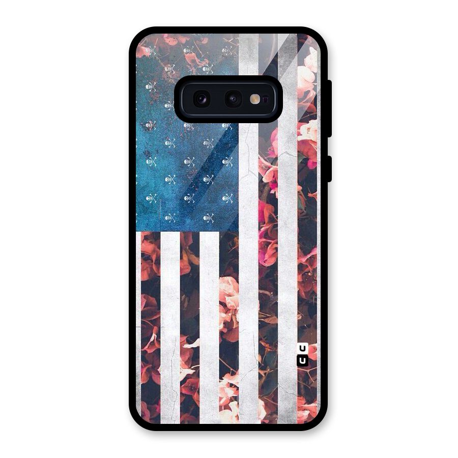 Flag Stripes Glass Back Case for Galaxy S10e