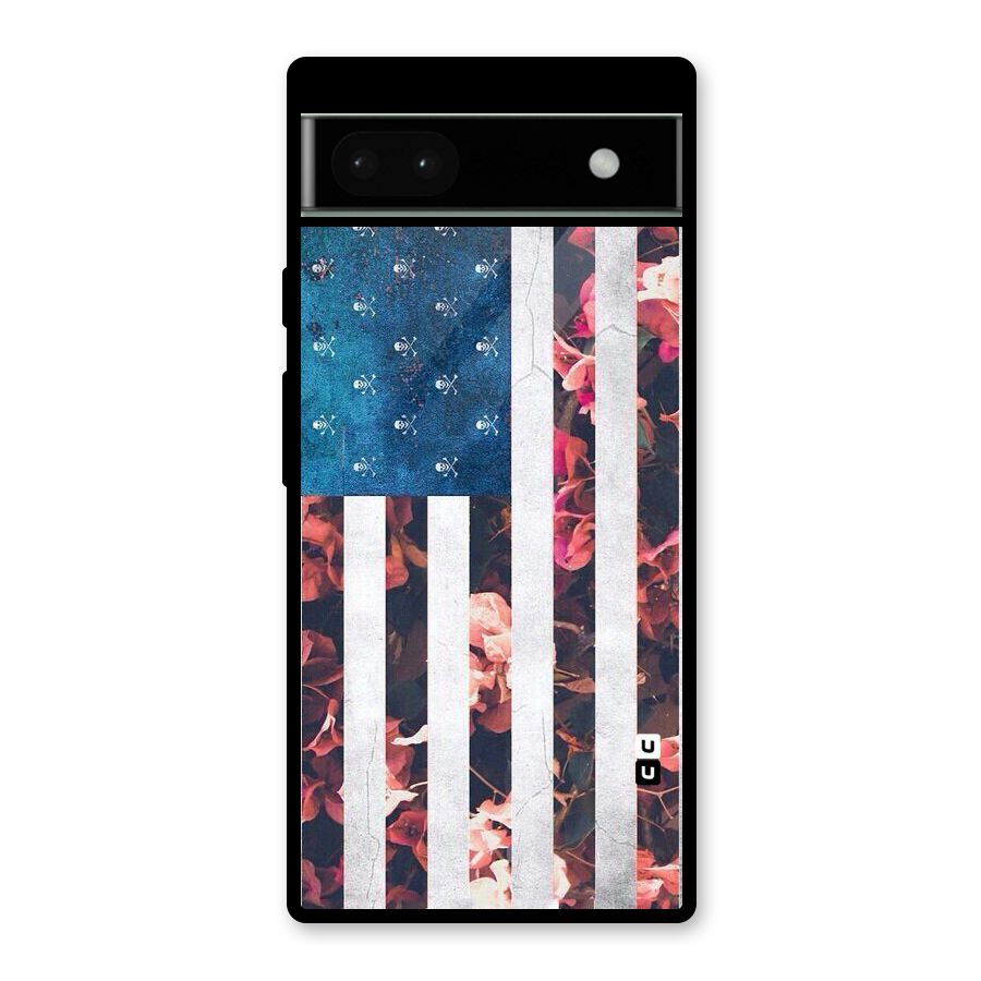 Flag Stripes Glass Back Case for Google Pixel 6a