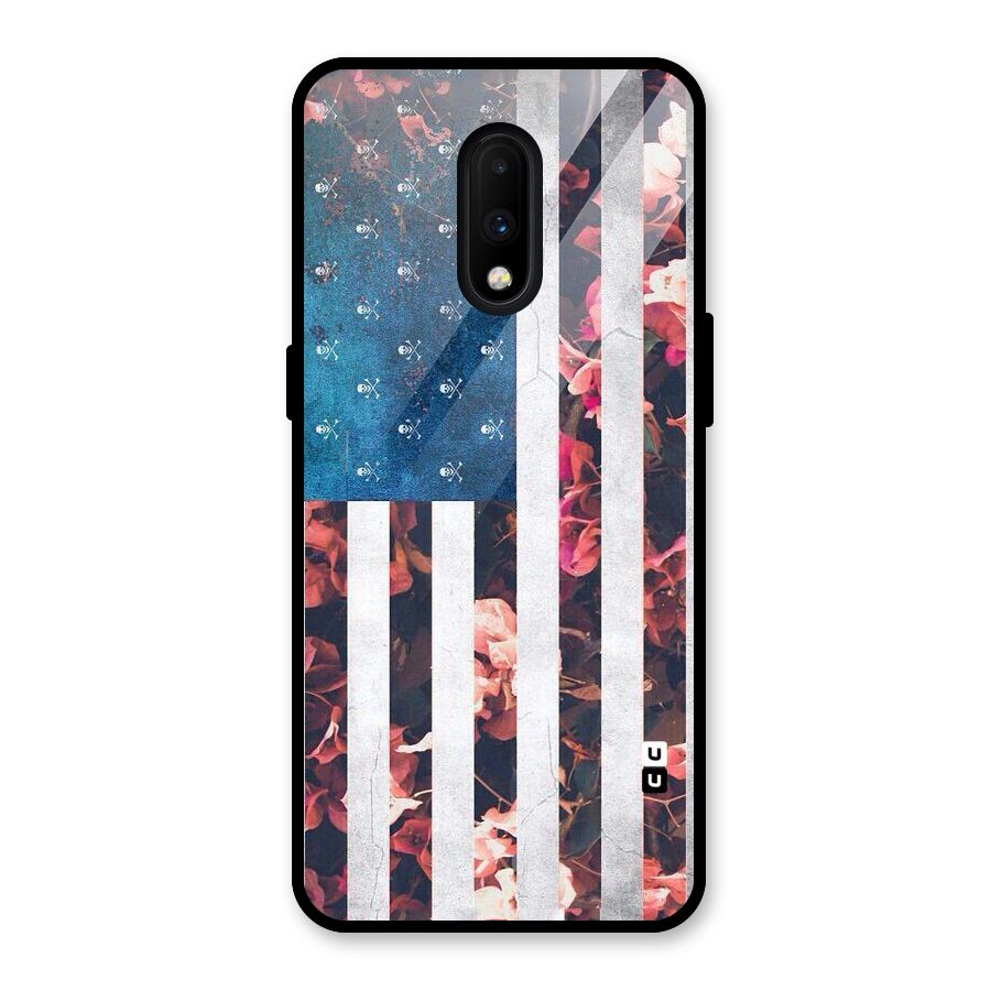 Flag Stripes Glass Back Case for OnePlus 7