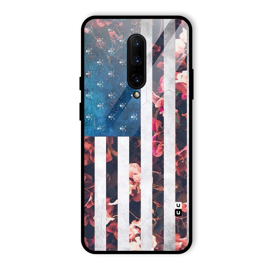 Flag Stripes Glass Back Case for OnePlus 7 Pro