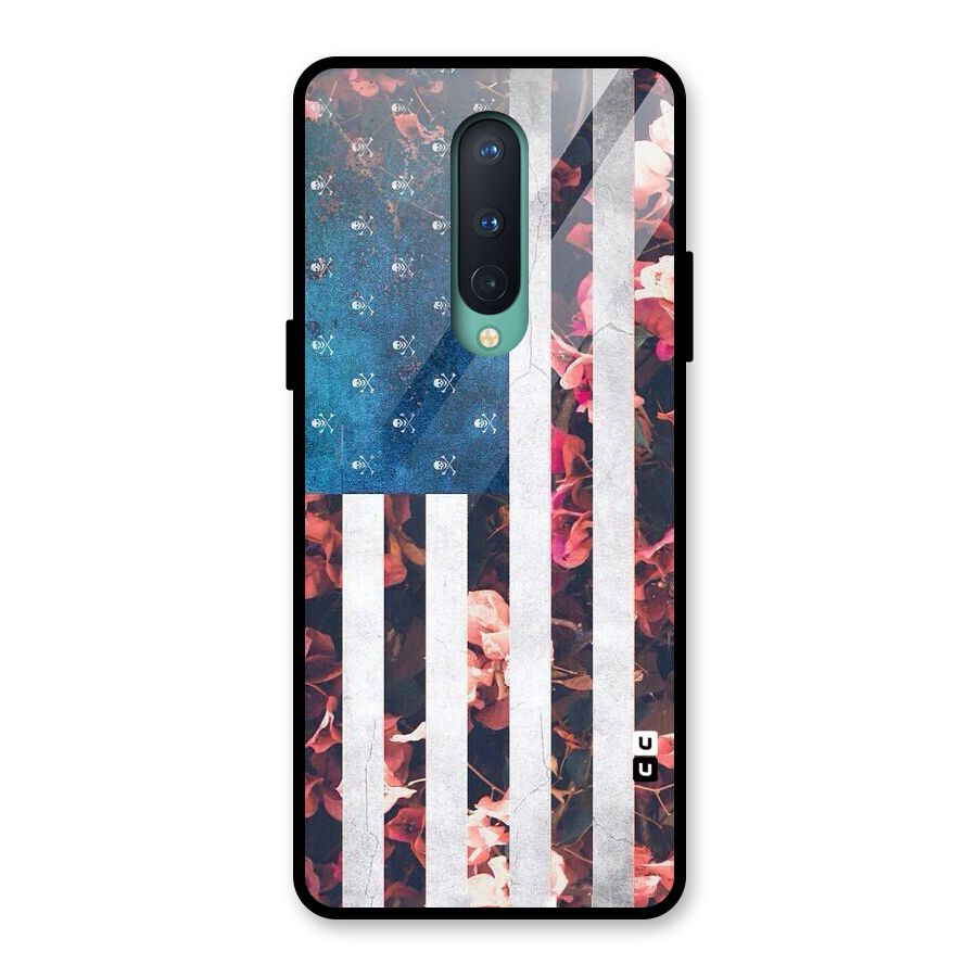 Flag Stripes Glass Back Case for OnePlus 8
