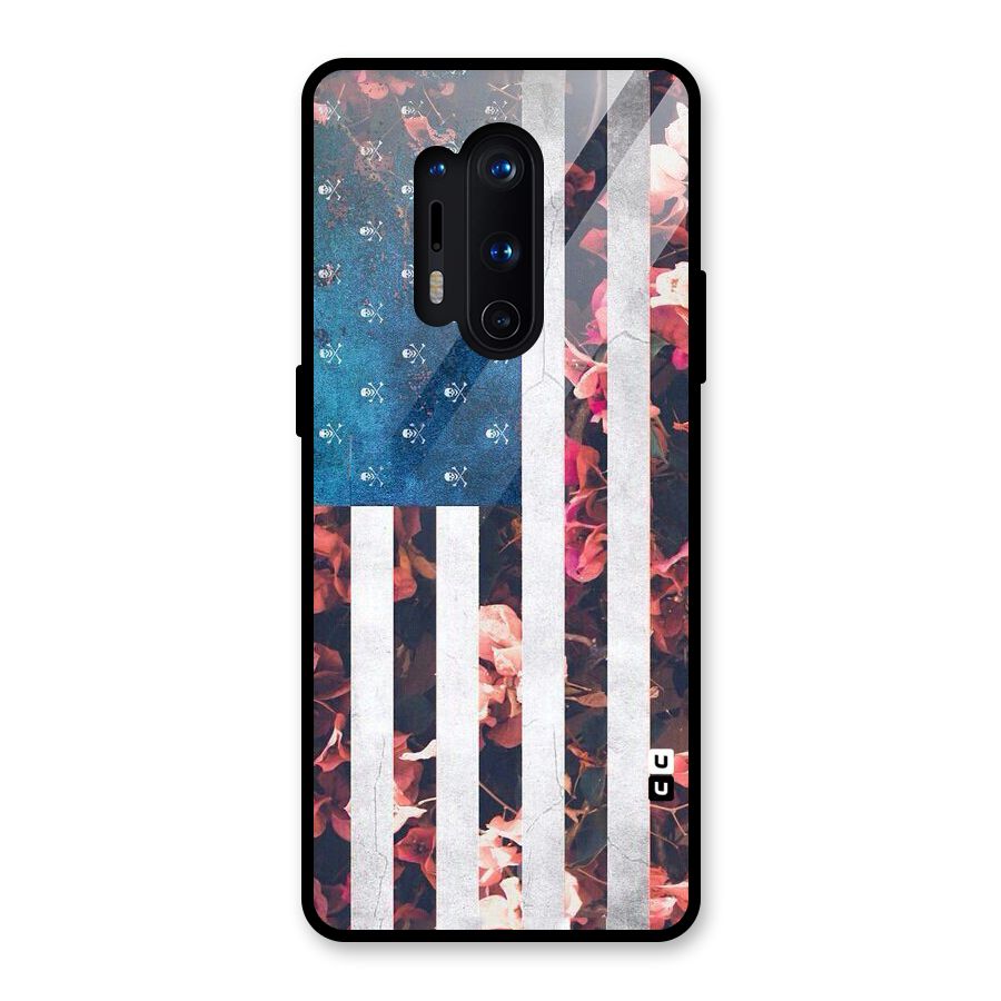 Flag Stripes Glass Back Case for OnePlus 8 Pro