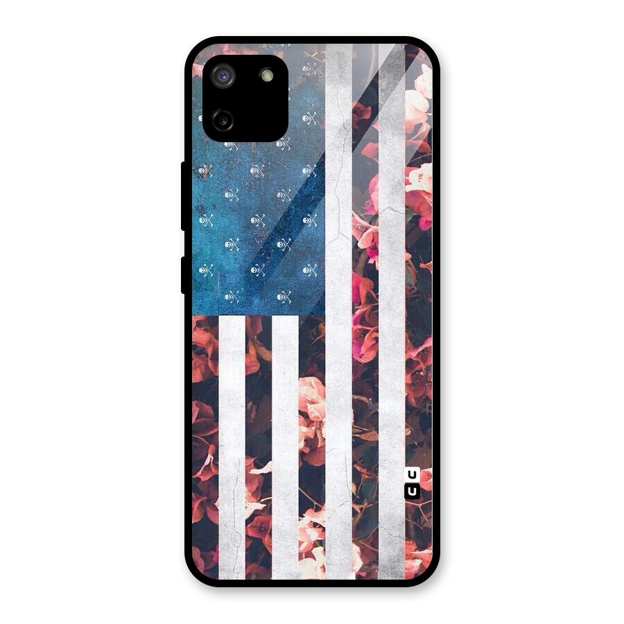 Flag Stripes Glass Back Case for Realme C11