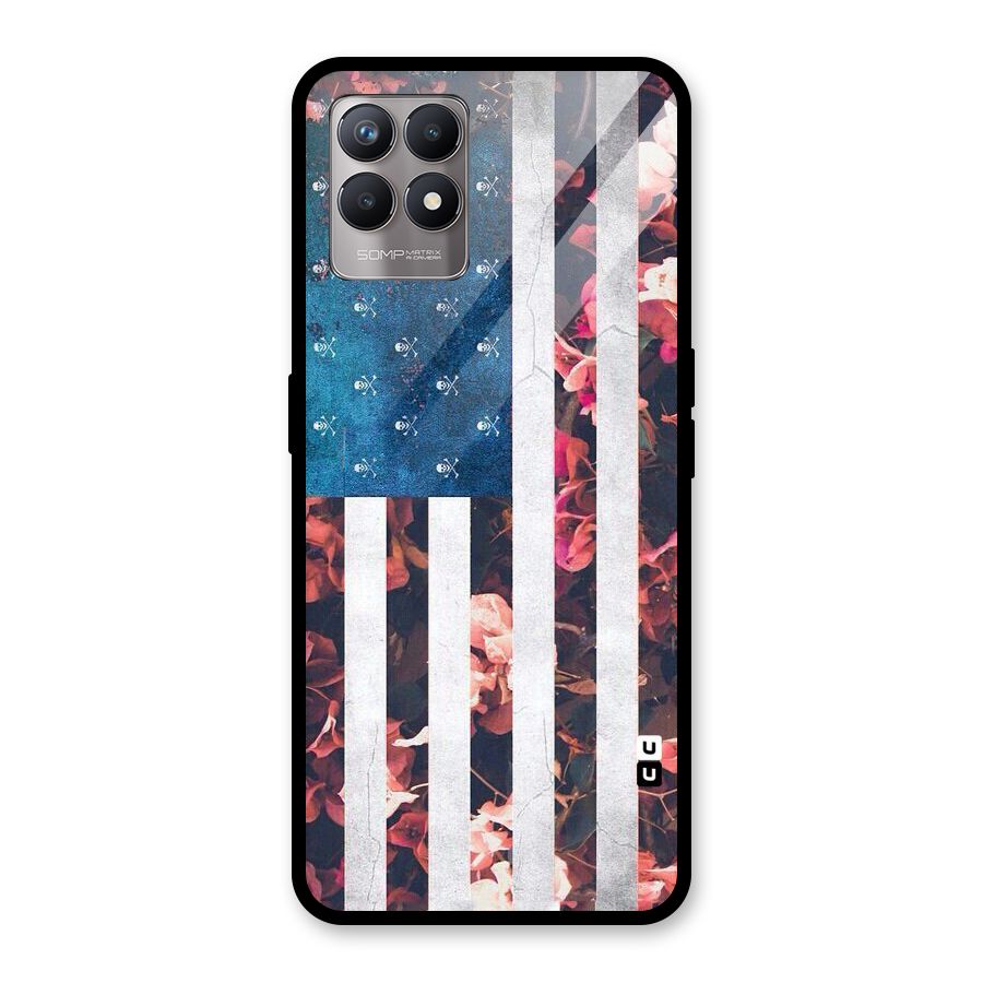 Flag Stripes Glass Back Case for Realme Narzo 50