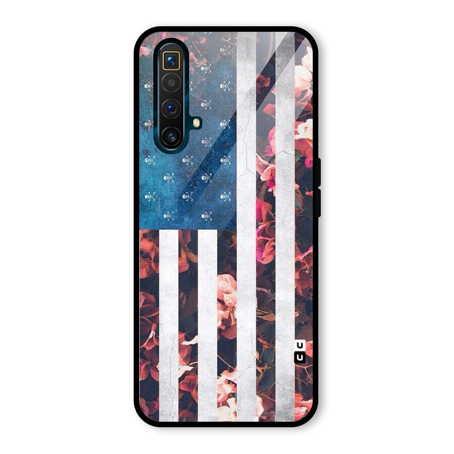 Flag Stripes Glass Back Case for Realme X3 SuperZoom