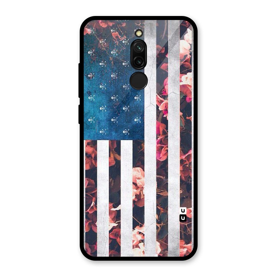 Flag Stripes Glass Back Case for Redmi 8