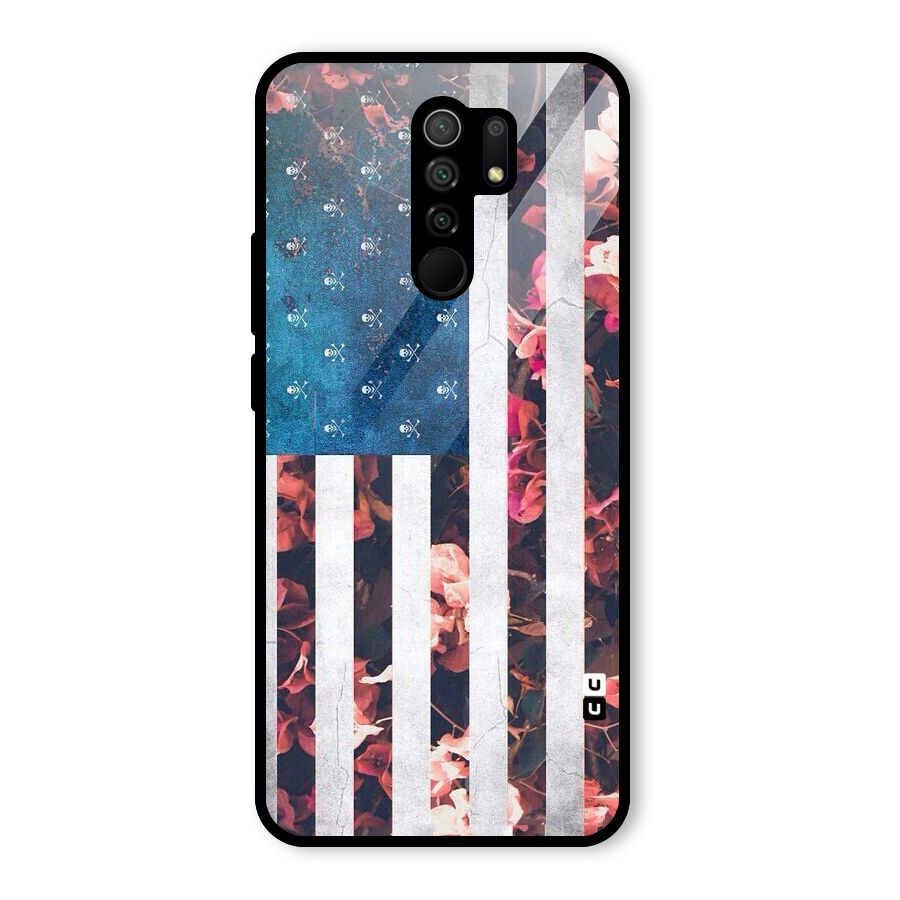 Flag Stripes Glass Back Case for Redmi 9 Prime