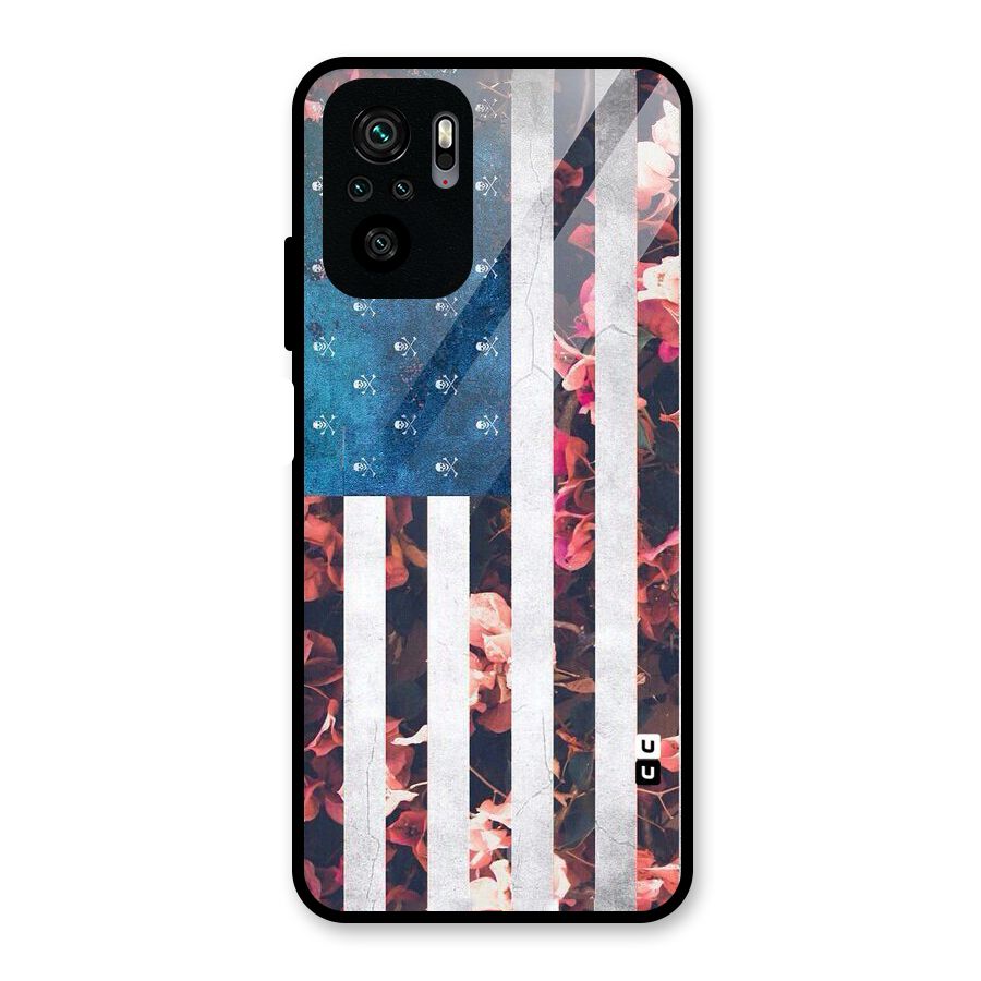 Flag Stripes Glass Back Case for Redmi Note 10S