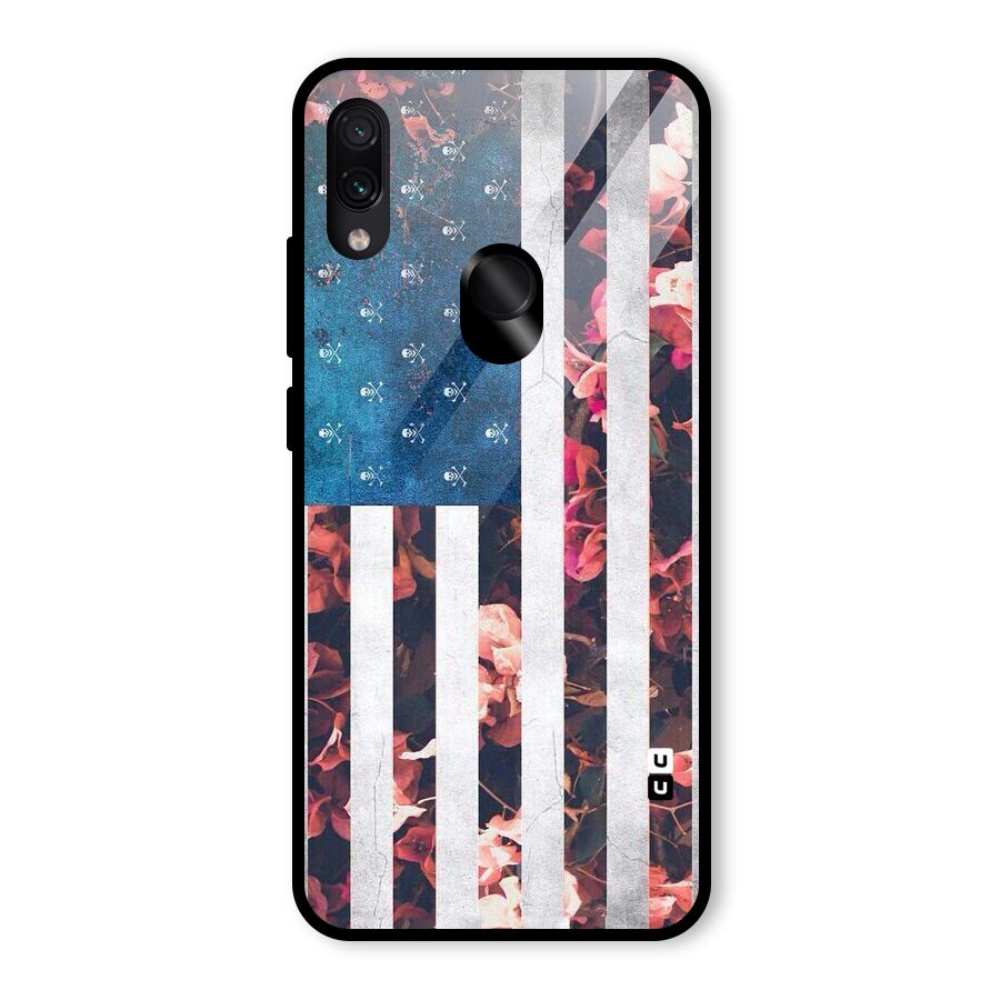 Flag Stripes Glass Back Case for Redmi Note 7 Pro