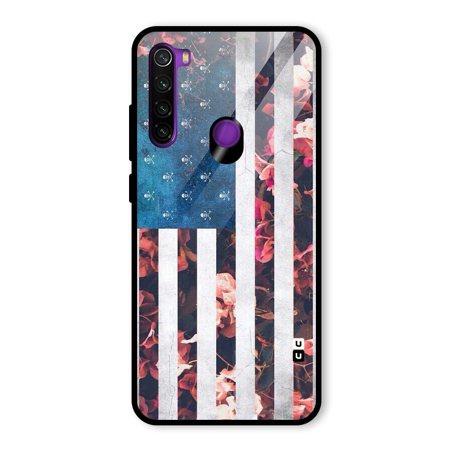 Flag Stripes Glass Back Case for Redmi Note 8