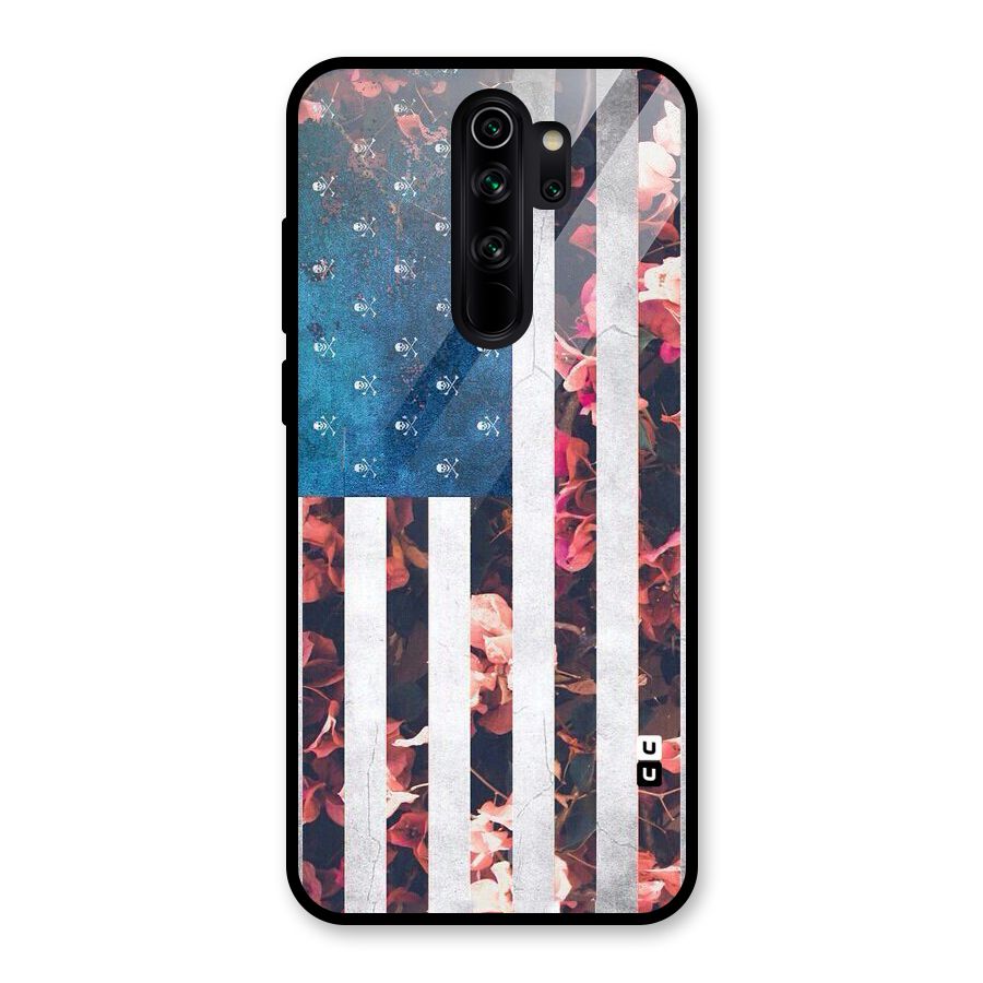Flag Stripes Glass Back Case for Redmi Note 8 Pro