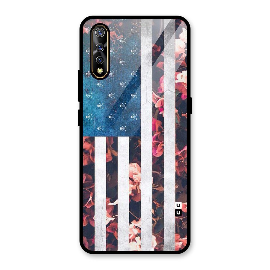 Flag Stripes Glass Back Case for Vivo S1