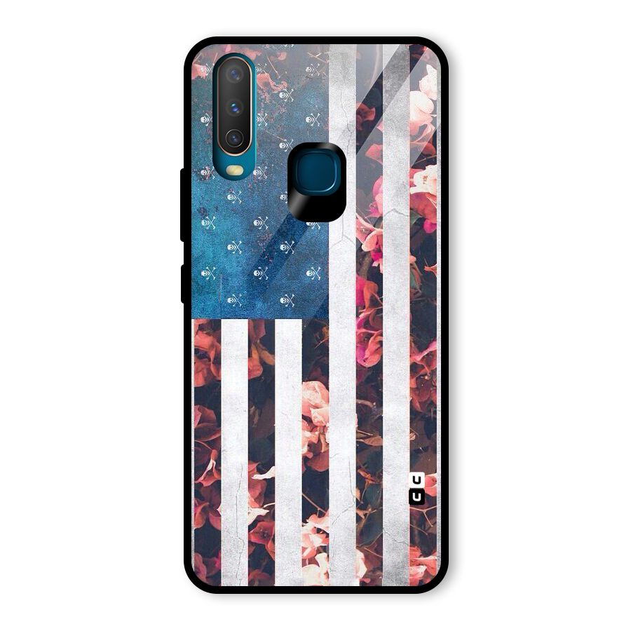 Flag Stripes Glass Back Case for Vivo U10