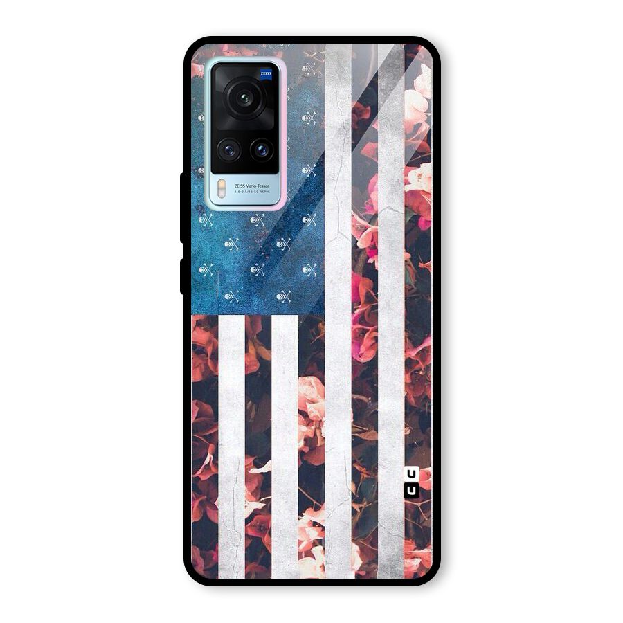 Flag Stripes Glass Back Case for Vivo X60