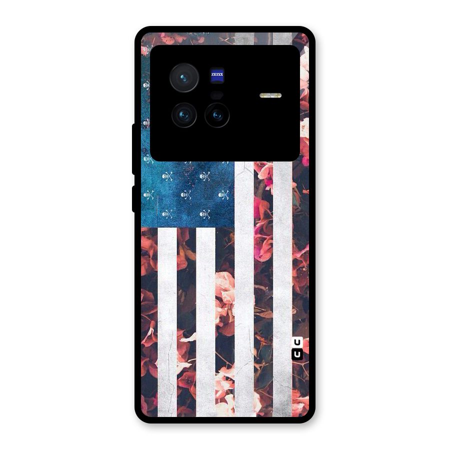 Flag Stripes Glass Back Case for Vivo X80