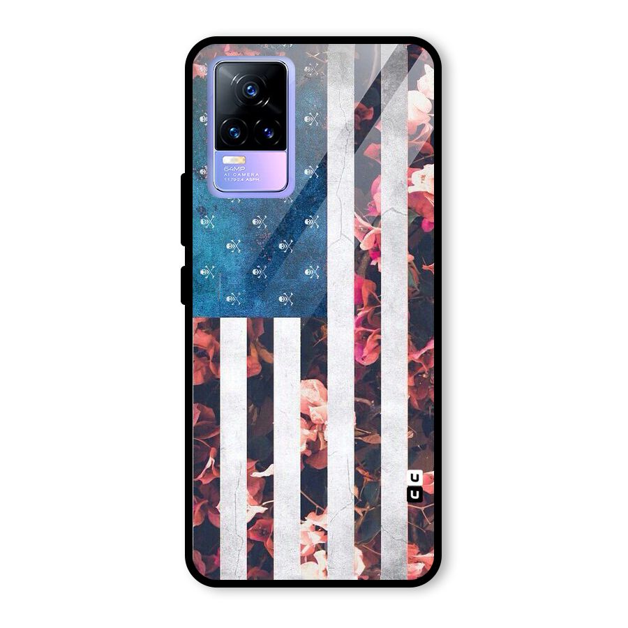 Flag Stripes Glass Back Case for Vivo Y73