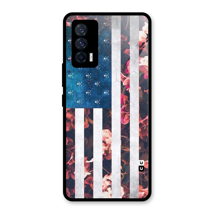 Flag Stripes Glass Back Case for Vivo iQOO 7 5G