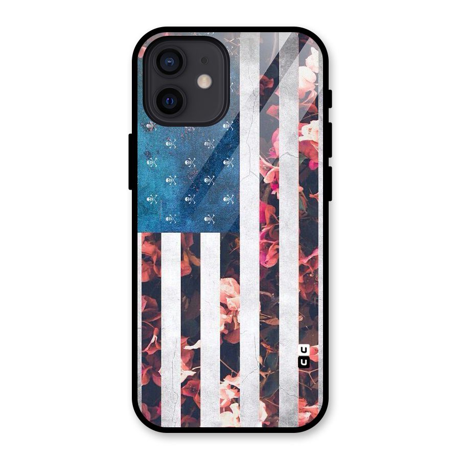 Flag Stripes Glass Back Case for iPhone 12