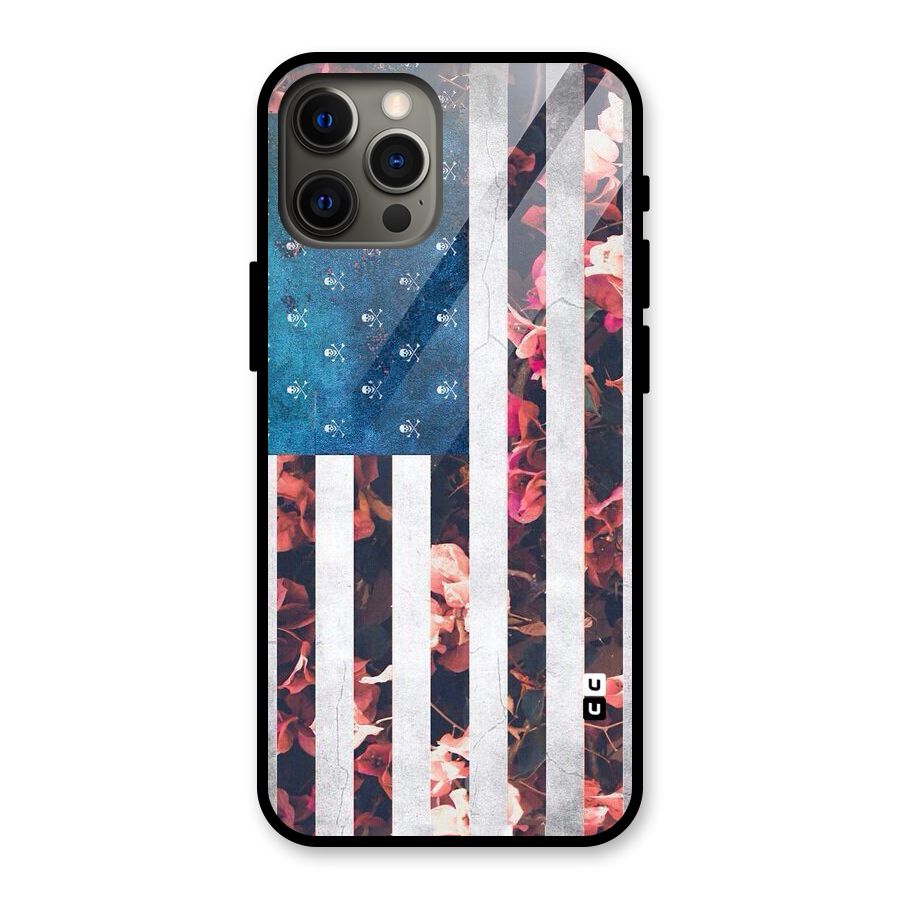 Flag Stripes Glass Back Case for iPhone 12 Pro Max
